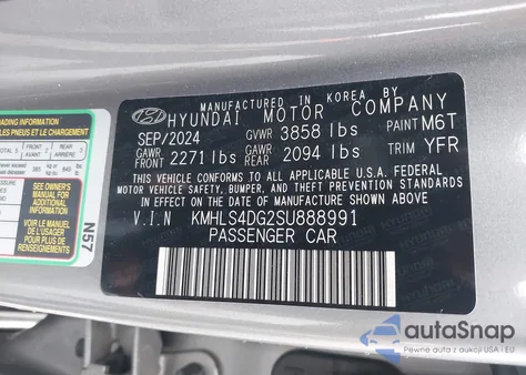 2025 Hyundai Elantra Sel Convenience from USA, damaged, VIN KMHLS4DG2SU888991